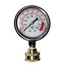 Stainless Steel 304 Liquid Filled Water Pressure Test Gauge,0-220psi, 2-1/2" Dial Display,Oil Gauge.Female 3/4" GHT Garden Hose Thread.