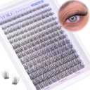 Natural Lash Clusters Wispy Cluster Eyelash Extensions 168pcs Individual Lashes 8-16mm C-Curly DIY Lash Extension Natural Look Soft Thin Band Cluster Lashes by ALICE