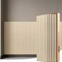 WOWSTAR 6-Pack Peel and Stick PVC Wood Slat Wall Panel，Thickened Wood Grain Wallpaper, 3D Wall Panels, 48" x15.74", Teak