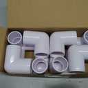 1 Tee PVC Fitting 3 Way Elbow Connector, Furniture Grade 90 Degree Elbow Side Outlet, PVC Corner Fittings for Building Furniture Greenhouse Shed Pipe Fittings Tent Connection (Pack of 8)