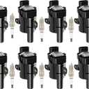 ECCPP 12622553 1 8 ignition coils with 8 iridium Spark Plugs for Chevrolet for Buick for Cadillac Tahoe Rainier Escalade Ascender 4.8L 5.3L 6.0L UF262 748HH 9748HH 41-962