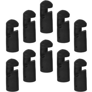 10pcs Black Trampoline Pole Covers,Plastic Replacement Trampoline Parts, Protective Rod Caps for VOutdoor Use Various Models