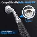 Enhon 2 Setting Pivoting Single Spray Shower Head with Shut Off Valve, Replacement for 52650-PK Compatible with Delta Shower, 2.5 GPM Brass Water Saving Shower Head 1 5/8" Diameter Spray Face(1 Pack)