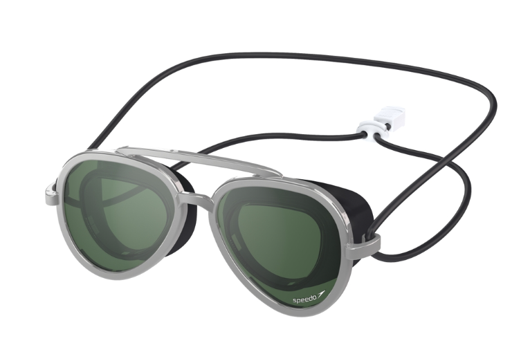 Speedo Unisex-Adult Swim Goggles Hydro Comfort (One Size, Black/Steel)