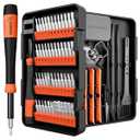 STREBITO Small Precision Screwdriver Set 64-piece with Torx, Triwing, Pentalobe, Electronics Repair Tool Kit for Computer, PC, Laptop, Macbook, Tablet, Phone, PS5, XBOX, Switch, Glass, Ring Doorbell (Orange)