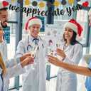 2 x We Appreciate You Banner Decoration Set, Staff Employee Recognition Banner with Black and Gold Balloons for Employee Teacher Doctor Nurse Appreciation Party Thank Decoration Supplies