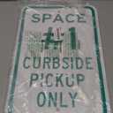 SmartSign 18 x 12 inch “Space 1, Curbside Pickup Only” Metal Sign, 63 mil Aluminum, 3M Laminated Engineer Grade Reflective Material, Green and White, Made in USA
