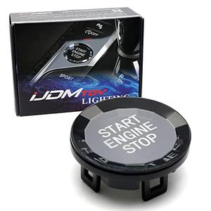 Chassis Crystal Diamond Series Reflective Engine Push Start Stop Button w/Black Surrounding Trim Compatible with BMW Gxx 2 3 4 8 Series X5 X6 X7 Z4, etc