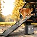 Dog Ramp for Car with Telescoping Design, 71" x 17" Pet ramp for Truck/SUV