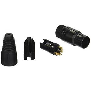 Neutrik NC4FX-B 4-Pin Female Cable, Black/Gold Contacts Set of 4 Pack of 2