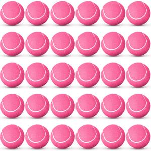 Vinsot 48 Pcs Standard Pressure Tennis Balls Bulk, Training Tennis Balls Practice Playing Balls for Player Beginner Youth Training Sports Ball, 2.5 Inch (pink)