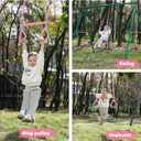 18" Pink Trapeze Swing Bar Rings 48" Heavy Duty Plastic Coated Chains Swing Set Accessories