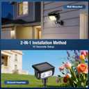Solar Lights Outdoor, Motion Sensor Outdoor Solar Spotlights Waterproof, Outside Wall Lights, Outdoor Lights Solar Powered for Garden/Patio/Yard/Lawn/Backyard, Warm Yellow Light, 4 Packs