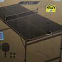 GoSports 6 x 3 ft Mid-Size Table Tennis Table Set with Adjustable Height - Green or Blue