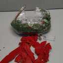 2 Pack Pine Cypress Garland with Bow Pine Cones Berry for Xmas Front Door Outdoor Holiday Decor