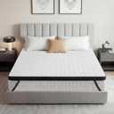 Extra Firm Mattress Topper Queen Size 3 Inch, Extra Firm&Firm Bed Topper with Dual Sides Flippable for Back Pain Relief, High-Density Hard Mattress Pad with Washable Cover, CertiPUR-US, 80"x60"