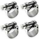 TT Heavy Duty Hose Clamps, 304 Stainless Steel T-Bolt Clamp, Adjustable Range 20-22 mm, Solid T-nuts and Wide Band for 7/8 Fuel Line Clamp (0.79-0.87 inch, 4 pack)