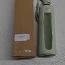 KIVY Glass Water Bottle with Silicone Sleeve 32 oz [WITH MEASUREMENT] - Borosilicate Glass Water Bottle Screw Top - Clear Bottles with Measurement Marking - Sage Green Waterbottle