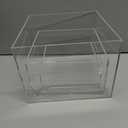 3Pcs Clear Acrylic Risers Display Stand, Buffet Risers with Hollow Bottom, Acrylic Cube Box for Figures Jewelry Perfume Handbag Food Dessert Party Show Christmas Decor(Clear-3pcs)