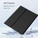Keyboard Case for iPad 9.7 Inch 2018/2017 6th/5th Generation, Air 2/1 [Magnetic Detachable Wireless Keyboard][Support 3 System] Flip Stand Case with Pencil Holder for iPad 9.7, Black