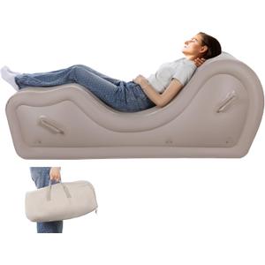 BALAPET Inflatable Yoga Chaise Lounge Reading Chair Outdoor Indoor Zero Gravity Chaise Lounger Ergonomic Positioning for Better Relaxation Living Room Lounge Sofa for Resting (Not Include Inflator)