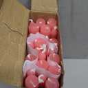 Valentine's Decorations 10 Inch Pink Taper Candles Set of 24, Dripless and Unscented Candle Sticks for Dinner, Shabbat, Halloween, Christmas, Wedding, 8 Hours