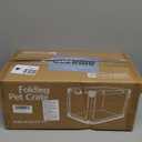 24 Inch Collapsible Travel Dog Crate for Medium Large Dogs, Portable Dog Crate 4-Door Foldable Soft Kennel with Durable Mesh Windows for Indoor & Outdoor Travel, with Storage Bag,Grey