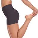 SEEMLY High Waisted Yoga Shorts for Women Tummy Control Fitness Athletic Workout Running Shorts with Deep Pockets (Black, XL)