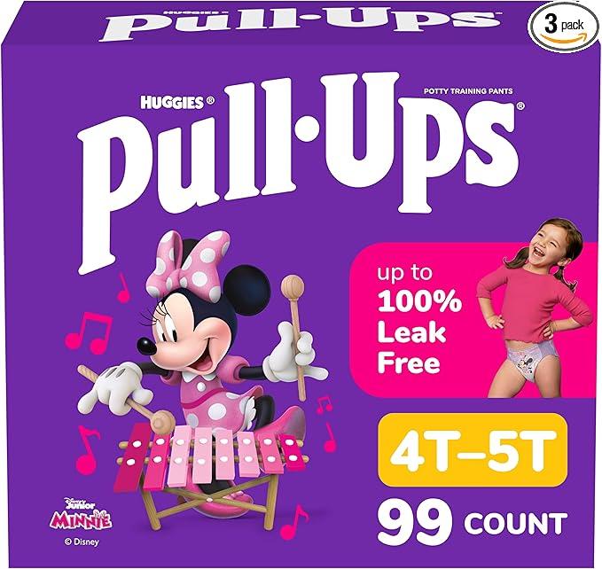 PullUps Girls' Potty Training Pants, Size 4T5T Training Underwear (3850 lbs), 99 Count (3 Packs of 33)
