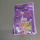 QOIUSO 50 Pcs Birthday Party Favor Bags for Boys & Girls: Lovely Happy Birthday Goodie Bags with Handles for Return Gift Wrapping, Packaging Candy Treat Toys and Party Favors (6.5 x 9.8 Inches)