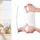 8 Pack 12x12 Inch Shatterproof Acrylic Mirror Tiles, Self-Adhesive Full Body Wall Mirrors for Bedroom, Home Gym, Bathroom & Living Room, Unbreakable Flexible Mirror Sheets
