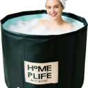 Portable Bath Tub for Adults - Large 88 Gal Foldable Soaking Bathtub for Hot SPA and Ice Bath, Ideal for Fast Muscle Recovery, Cold Water Therapy - No Installation (Ice/Hot Universal)
