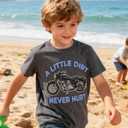 Kids4ever Boys T-Shirts Cotton Alphabet Truck Pattern Short Sleeve Toddler Tee Shirt for 2-6 Years Old (Gray)