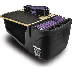 AutoExec Efficiency FileMaster Car Desk for Your Vehicle Workstation and Mobile Office, Natural Birch