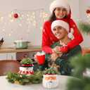 LemonRoad 4 Pcs 4.84" Christmas Santa Ceramic Planters Paint Color Your Own Snowman Santa Claus Pot DIY Ceramic Holiday Flower Pot Painting Craft Kit for Xmas Indoor Home Office Desk Decorate