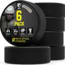 EAGLES Ice Hockey Pucks 1, 2, 3, 6 or 50 Pack | High Grade Pucks Official Regulation Weight & Size for Practice & Classic Training - 6 oz Diameter 3" Thickness 1" Black Hockey Puck Roller Hockey