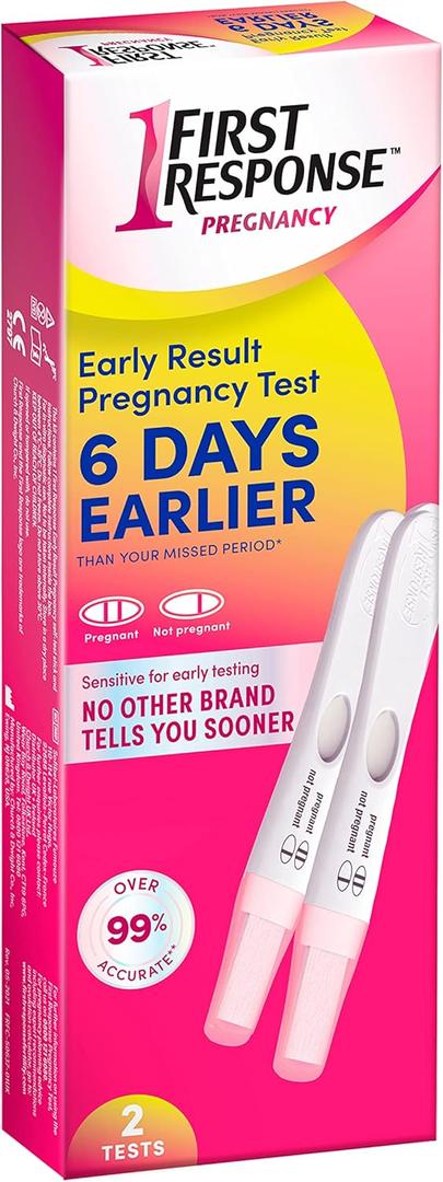 First Response Early Result Pregnancy Test, 2 Count (Packaging & Test)