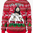 Funny Ugly Christmas Sweatshirt for Men Women, Holiday Pullover Sweater, Unisex Xmas Party Tops M