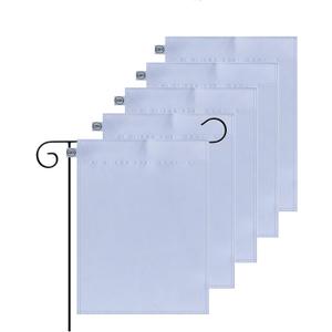5 pcs 12x18Inch Double-Sided Solid Sublimation Blank Polyester Flags DIY for Garden and Yard Blank Canvas Banner for Vinyl and Ink Sublimation Blanks 300D Polyester 3-Layer Weave Strands