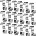 Moxweyeni 18 Pcs Picture Rail Hooks Hanging System Kit, Molding Hooks Rail Hangers for Wall Hanging, Exhibition, Art Gallery Supplies (Silver)