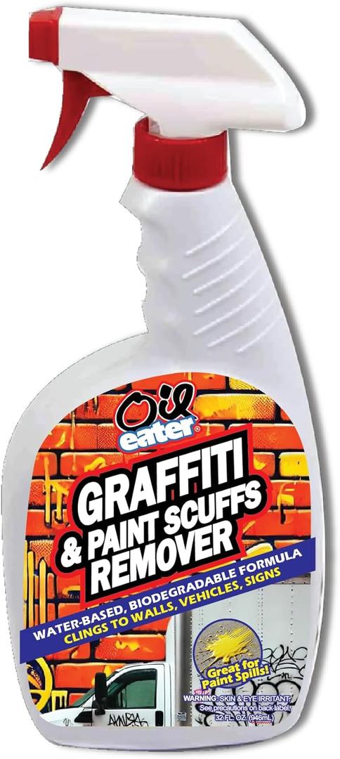 Pro Strength Cleaner for Graffiti, Paint Scuff, Overspray, Paint Spills, Permanent Markers - Brick Walls, Vehicles, Signs, Painted Walls & More