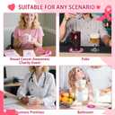 2 x 30PCS Breast Cancer Awareness Accessories - Pink Ribbon Awareness Cork Coaster Set, Breast Cancer Survivor Gifts Bulk Party Favors for Charity Events, Fundraisers, Community Gatherings