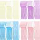 192 Pieces Glitter Plastic Silverware Set Disposable Clear Plastic Cutlery Flatware for Party 64 Knives 64 Spoons 64 Fork for Party Birthday Dinnerware Supplies(Multicolor)