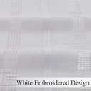 Estelar Textiler White Linen Boho Farmhouse Curtains for Bedroom, Textured Embroidered Curtains 90 Inches Long, Soft Light Filtering Semi Sheer Grommet Top Drapes for Living Room, 52Wx90L, 2 Panels