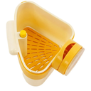 Corner Sink Strainer Basket, Triangular Kitchen Drain Organizer for Food Residue, Small Kitchen/Bathroom, Yellow