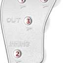 Lenwen Stainless 4 Wheel Baseball Umpire Clicker Indicator Gear Practical Baseball Counter Clicker for Scorekeeper Recording Outs and Innings Balls (6 Pack)