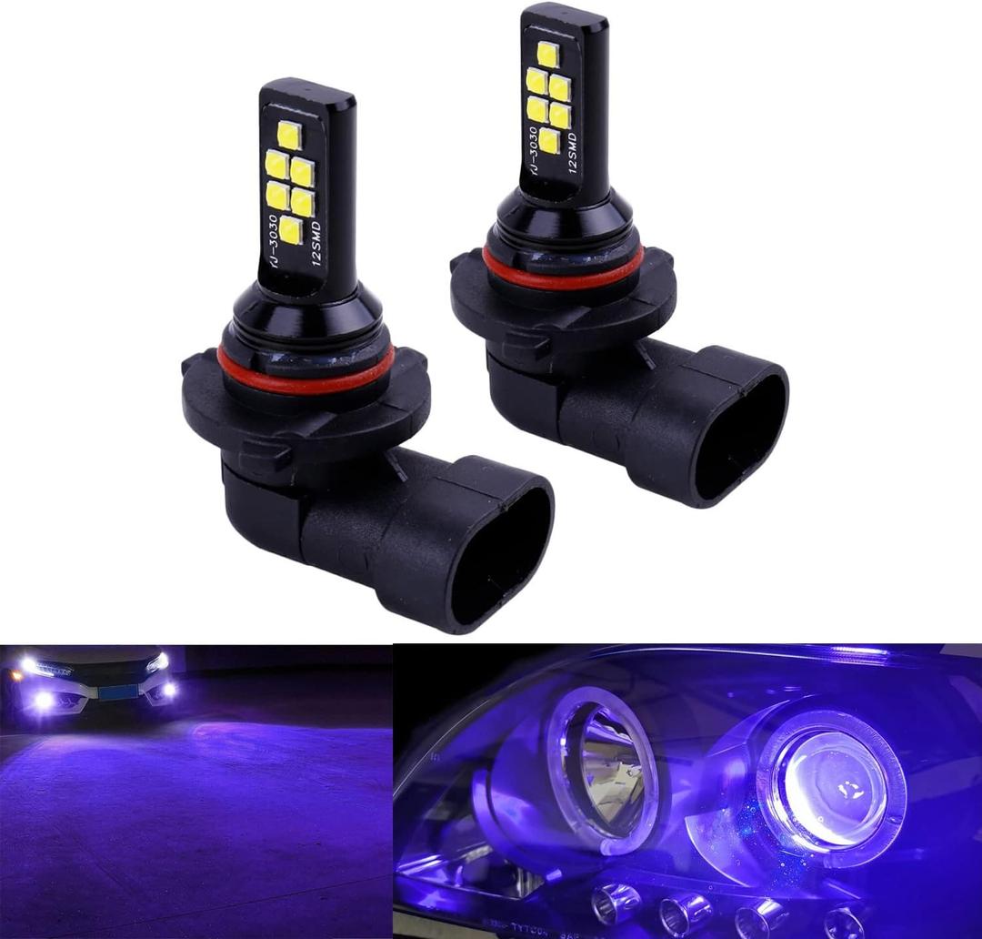 SOCAL-LED LIGHTING 2x HB4 9006 LED Fog Light Bulb for Powersports Advanced 3030 SMD Bright Colorful Daytime Running DRL Lamp, Purple