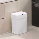 Gallon Motion Sensor Bathroom Trash Can with Lid, Automatic Garbage Bin for Bathroom, Slim Plastic Narrow Bedroom Trash Bin Garbage Can, 15L