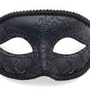 Vtrem Masquerade Mask: Black Mardi Gras Party Ball Mask  Women Prom Masks