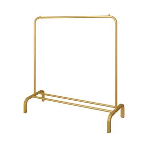 Metal 43.3 Inches Garment Rack with Bottom Shelf Clothing Rack for Hanging Clothes Coats Skirts Shirts Sweaters Gold